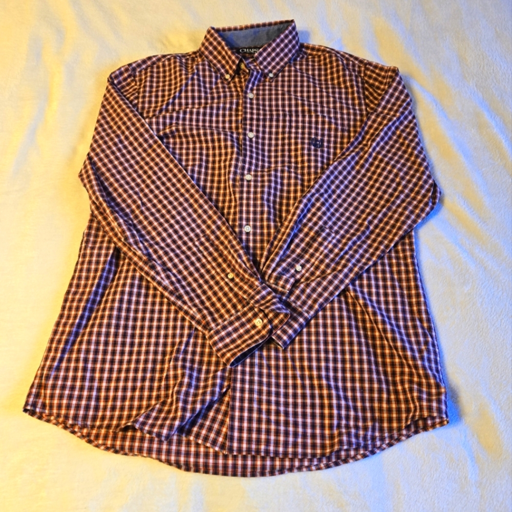 Chaps Plaid button up - Men's Large